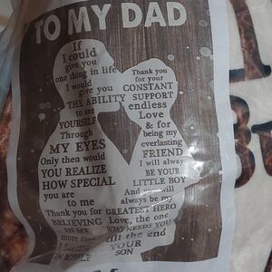 New! blanket! In package, dad blanket